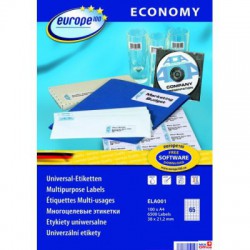 Etykiety uniwersalne ELA050 48,5 x 16,9 100 ark. Economy Europe100 by Avery Zweckform (X)