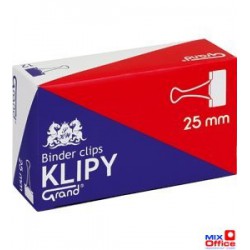 Klip 25mm 12szt (1 cal) czarny GRAND 110-1093