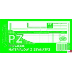 352-8 PZ przyjęcie materiałów z zewnątrz 1/3A4 80 kartek MICHALCZYK