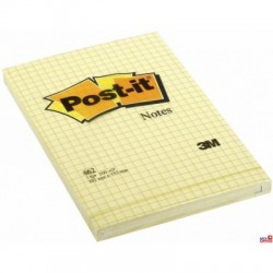 Bloczek 3M POST-IT 662 102x152mm żółte 100k kratka FT510010638