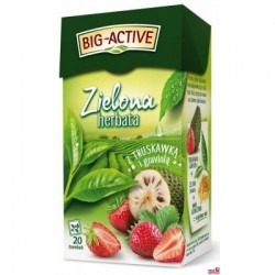 Herbata BIG-ACTIVE TRUSKAWKA-GRAVIOLA zielona 20 kopert/34g