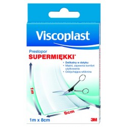 Plaster do cięcia VISCOPLAST Prestopor, supermiękki, na włóknie, 8cmx1m