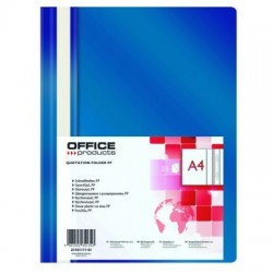 Skoroszyt OFFICE PRODUCTS, PP, A4, miękki, 100/170mikr., granatowy