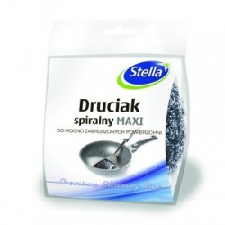 Druciak spiralny STELLA, maxi, 1 szt., srebrny