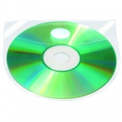 Kieszeń samoprzylepna Q-CONNECT, na 2-4 płyty CD/DVD, 127x127mm, 10szt.