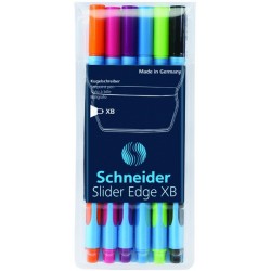 Zestaw długopisów w etui SCHNEIDER Slider Edge, XB, 6 szt., miks kolorów