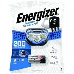 Latarka czołowa ENERGIZER Headlight Vision + 3szt. baterii AAA, niebieska