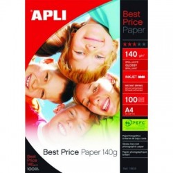 Papier fotograficzny APLI Best Price Photo Paper, A4, 140gsm, błyszczący, 100ark.