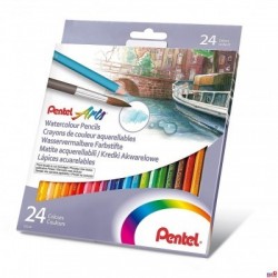 Kredki akwarelowe, 24 kolory  CB9-24 PENTEL