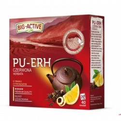 Herbata BIG-ACTIVE PU-ERH czerwona o smaku cytrynowym 40 torebek/72g