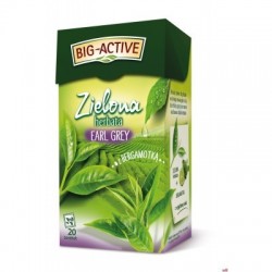 Herbata BIG-ACTIVE EARL GREY z bergamotką zielona 20 kopert/30g