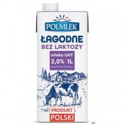 Mleko POLMLEK UHT bez laktozy 2% 1l