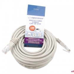 Kabel UTP CAT 5E PATCHCORD 10m szary EB277E ESPERANZA