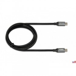 Kabel do transferu danych i zasilania USB 2w1 TYP C czarny 1m (2A) Ibox IKUMTC