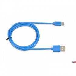 Kabel do transferu danych i zasilania USB 2w1 TYP C niebieski 1m (2A) Ibox IKUMTCB