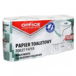 Papier toaletowy celulozowy OFFICE PRODUCTS Premium, 3-warstwowy, 150 listków, 15m, 8szt., biały