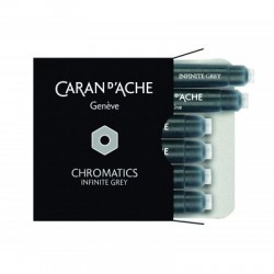 Naboje CARAN D"ACHE Chromatics Infinite Gray, 6szt., szare