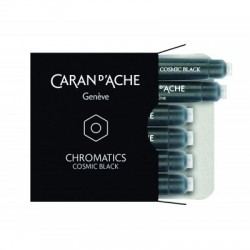 Naboje CARAN D"ACHE Chromatics Cosmic Black, 6szt., czarne