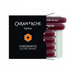 Naboje CARAN D"ACHE Chromatics Electric Orange, 6szt., pomarańczowe