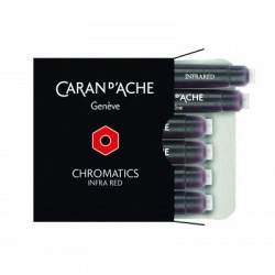 Naboje CARAN D"ACHE Chromatics Infra Red, 6szt., czerwone