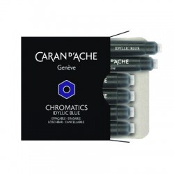 Naboje CARAN D"ACHE Chromatics Idyllic Blue, 6szt., niebieskie