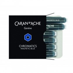 Naboje CARAN D"ACHE Chromatics Magnetic Blue, 6szt., jasnoniebieskie