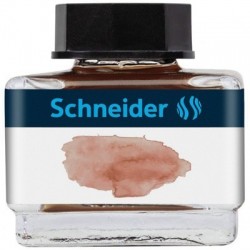 Atrament do piór SCHNEIDER, 15 ml, cognac / ciemnobrązowy